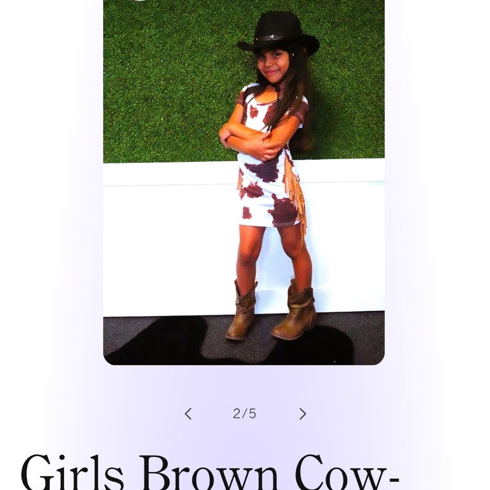 Girks brown fitted side fringe scoop nexk dress